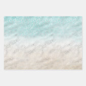 Glam Gold Luipaard Print Aqua Ombre Waterverf Inpakpapier Vel (Voorkant 3)