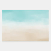 Glam Gold Luipaard Print Aqua Ombre Waterverf Inpakpapier Vel (Voorkant 2)