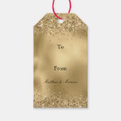 Glam Gold Luxe Glitter Cadeaulabel (Voorkant)