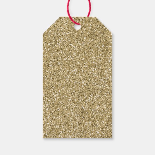 Glam Gold Luxe Glitter Cadeaulabel (Achterkant)
