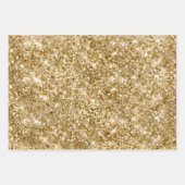 Glam Gold Luxe Glitzy Sparkle Glitter Inpakpapier Vel (Voorkant 2)