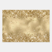 Glam Gold Luxe Glitzy Sparkle Glitter Inpakpapier Vel (Voorkant)