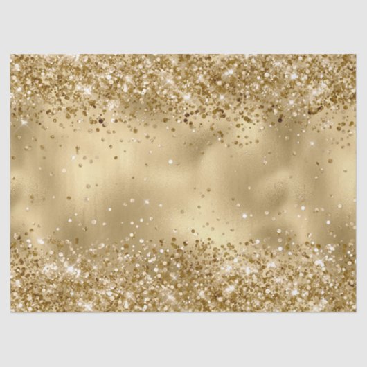 Glam Gold Luxe Glitzy Sparkle Glitter       Tissuepapier (Voorkant)