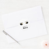 Glam Gold make-up wimpers gepersonaliseerd op maat Ronde Sticker (Envelop)
