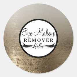 Glam Gold Make-up Wimpers Salon Remover Custom Ronde Sticker