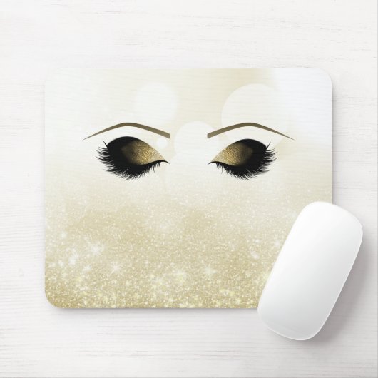 Glam Gold Makeup Eyes & Lashes - Aangepast Muismat (Met muis)