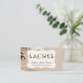 Glam Gold Marble Floral Letter EyeLash Extensions Visitekaartje (Staand voorkant)