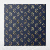 Glam Gold Mermaid Navy Blue Tegeltje