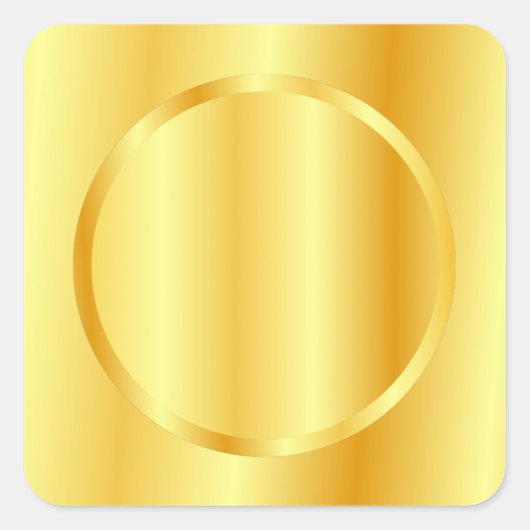 Glam Gold Metallic look Blank Sjabloon elegant Vierkante Sticker (Voorkant)