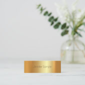 Glam Gold Moderne, geavanceerde Trending Plain Mini Visitekaartje (Staand voorkant)