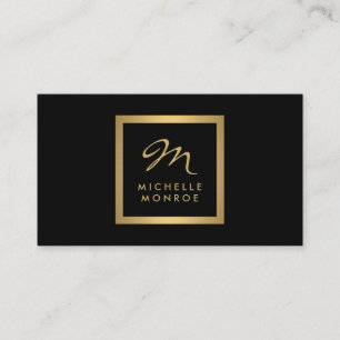Glam Gold Monogram Visitekaartje