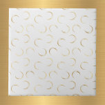 Glam Gold Moons Wit Tegeltje<br><div class="desc">Witte tegel met gouden manen.</div>