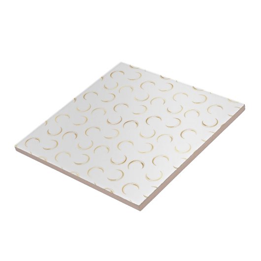 Glam Gold Moons Wit Tegeltje (Zijkant)