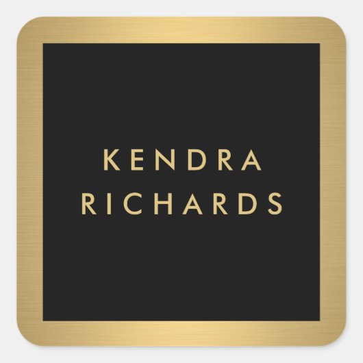 Glam Gold naam Logo Stickers (Voorkant)