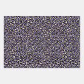 Glam Gold Paarse leopard Print Inpakpapier Vel (Voorkant)