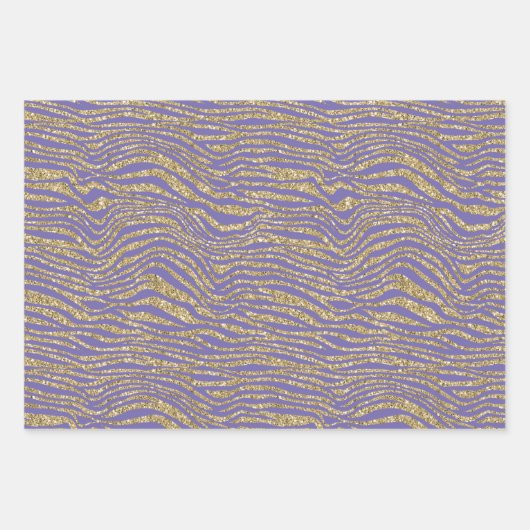Glam Gold Paarse leopard Print Inpakpapier Vel (Voorkant 3)