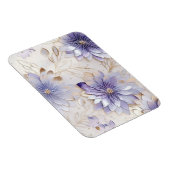 Glam Gold Paarse Parel Wit Bloemen Magneet (Rechterzijde)