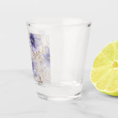  Glam Gold Paarse Parel Wit Bloemen Shot Glas (Rechts)