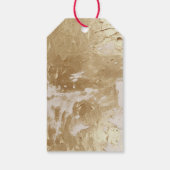 Glam Gold Paint Glitter Sparkle Christmas Tree Cadeaulabel (Achterkant)