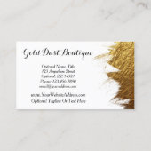 Glam Gold Paint op White - Modern Stylist Boutique Visitekaartje (Achterkant)