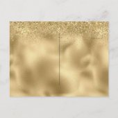 Glam Gold Peace Love Glitter Briefkaart (Achterkant)