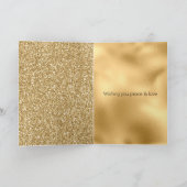 Glam Gold Peace Love Kaart (Binnen)