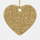 Glam Gold Peace Love Keramisch Ornament (Achterkant)