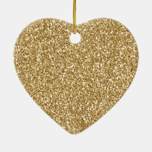 Glam Gold Peace Love Keramisch Ornament (Achterkant)