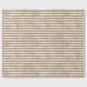 Glam Gold Pearl Stripes Cadeaupapier (Vlak)