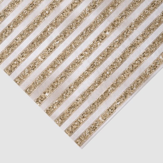 Glam Gold Pearl Stripes Tissuepapier (Detail)