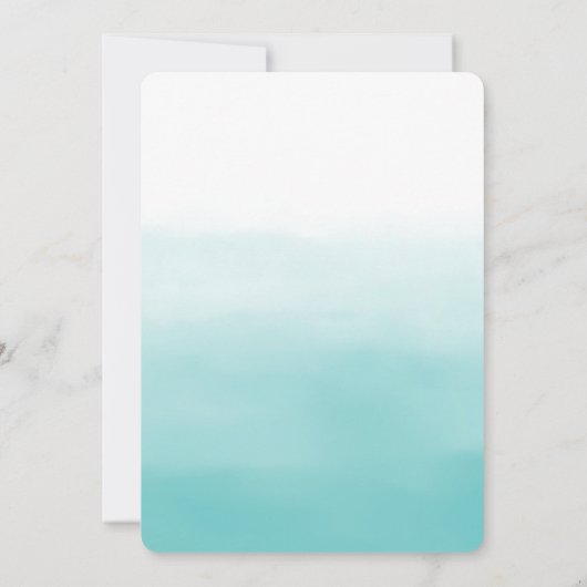 Glam Gold Pineapple Aqua Waterverf Ombre Kaart (Achterkant)