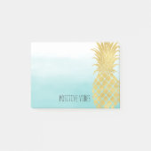 Glam Gold Pineapple Aqua Waterverf Ombre Post-it® Notes (Voorkant)