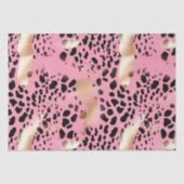 Glam Gold Pink Black Leopard Print Tissuepapier (Voorkant)