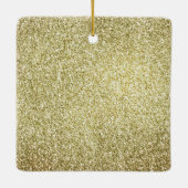 Glam Gold Pink Glitter Heart Keramisch Ornament (Achterkant)