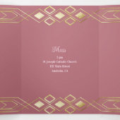 Glam Gold Quinceanera Party uitnodiging (Binnenkant midden)