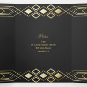 Glam Gold Quinceanera Party uitnodiging (Binnenkant midden)