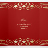 Glam Gold Quinceanera Party uitnodiging (Binnenkant midden)