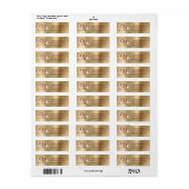 Glam Gold Red, geborsteld metaal Eigen monogram Et Etiket (Full Sheet)