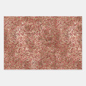 Glam Gold Red Glitter Luipaard Print Inpakpapier Vel (Voorkant)