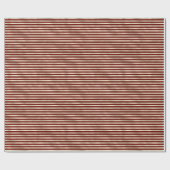 Glam Gold Red Holiday Stripes Cadeaupapier (Vlak)