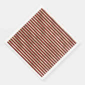 Glam Gold Red Holiday Stripes Kerstmis Servet (Hoek)
