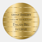 Glam Gold Ribbon Magneet (Voorkant)