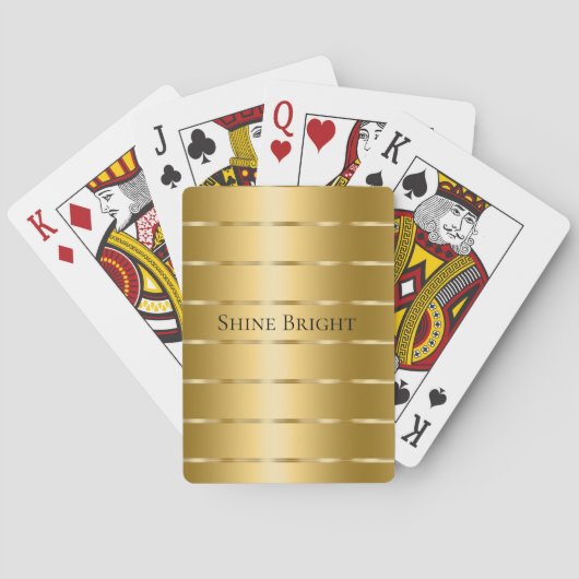 Glam Gold Ribbon Pokerkaarten (Achterkant)
