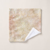 Glam Gold Roos Blush Pink Leopard Print     Bad Handdoek (Wasdoekje)