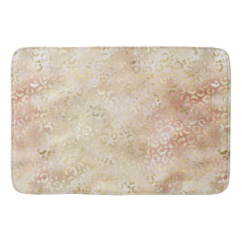 Glam Gold Roos Blush Pink Leopard Print Badmat