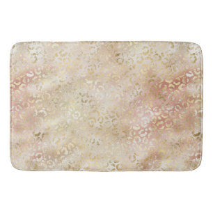 Glam Gold Roos Blush Pink Leopard Print Badmat