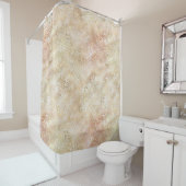 Glam Gold Roos Blush Pink Leopard Print Douchegordijn (In situ)