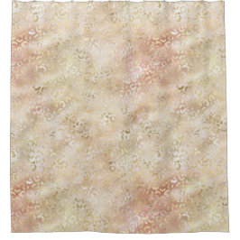 Glam Gold Roos Blush Pink Leopard Print Douchegordijn