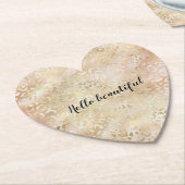 Glam Gold Roos Blush Pink Leopard Print Kartonnen Onderzetters (Gekanteld)