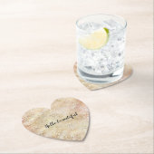 Glam Gold Roos Blush Pink Leopard Print Kartonnen Onderzetters (Insitu)